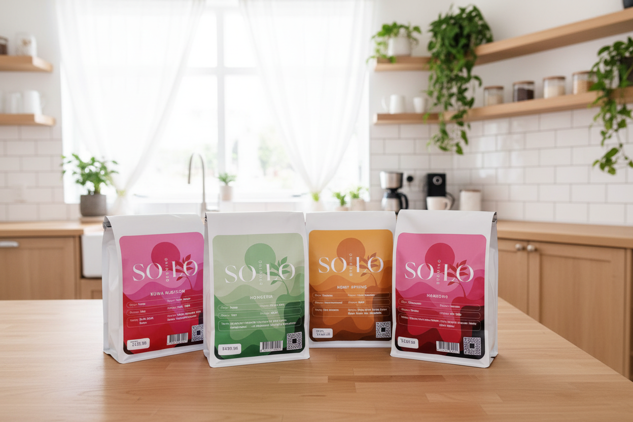 1kg bags in modern kitchen