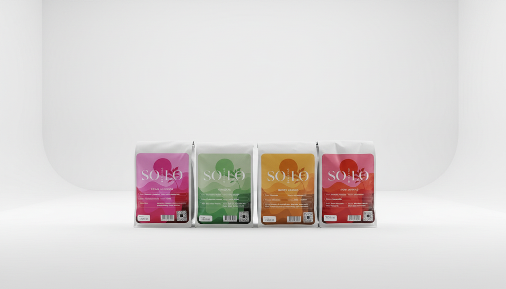 1kg bags on white studio background