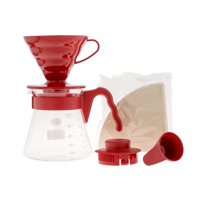 Hario V60 DRIPPER E SERVER RED