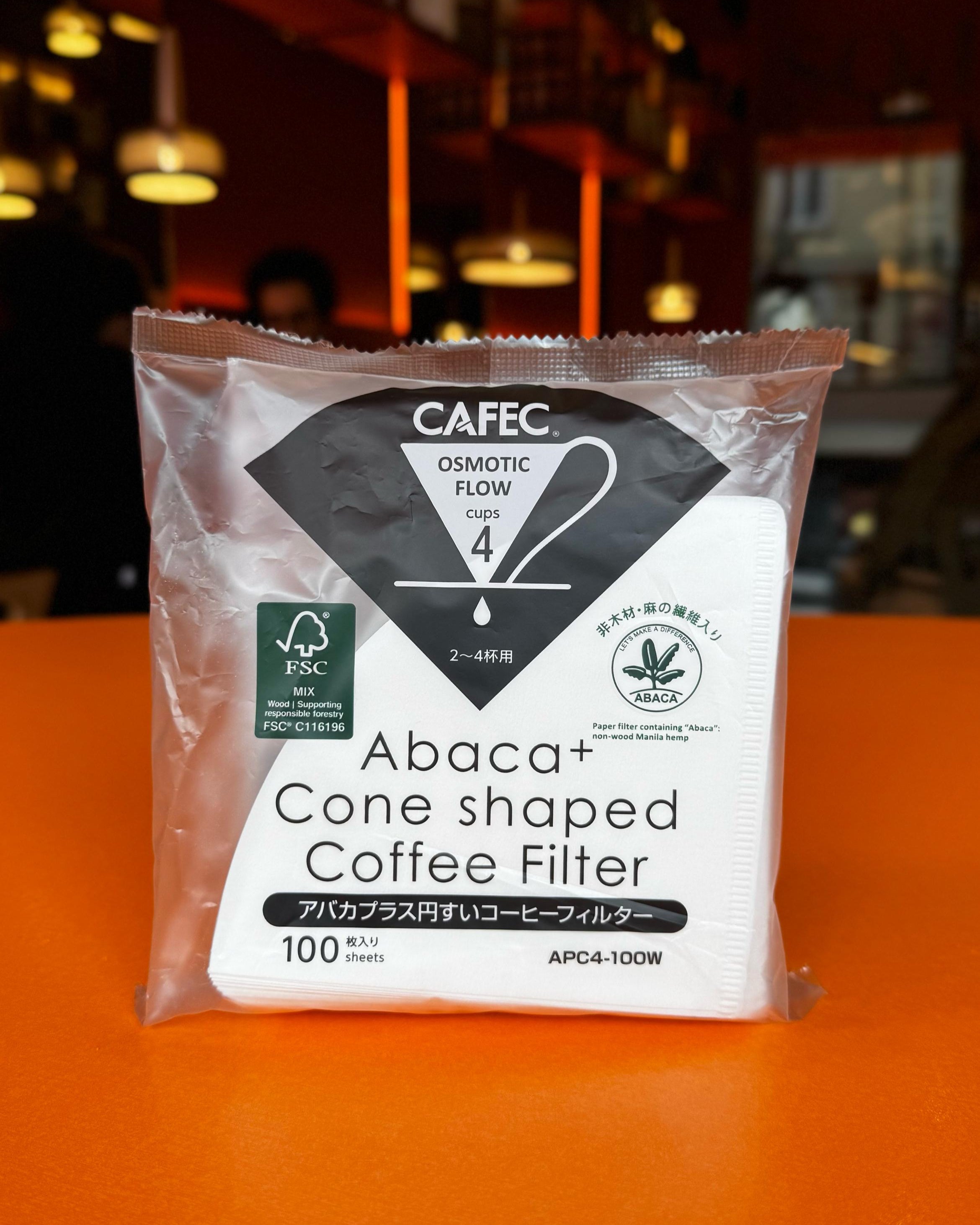 Filtro de papel Cafec Abaca+ (blanco) Certificado FSC®