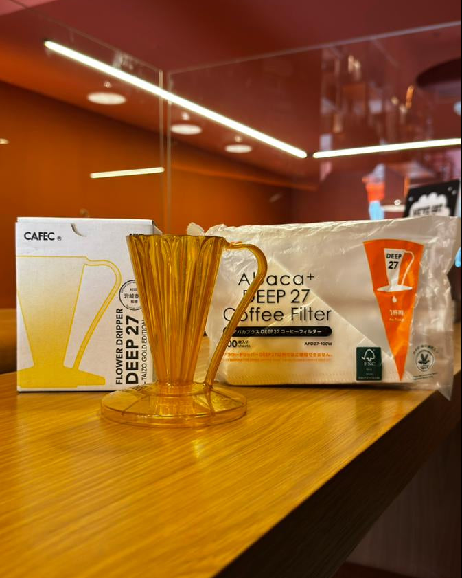 Cafec Flower dripper DEEP 27 01 with paper filter 100unid