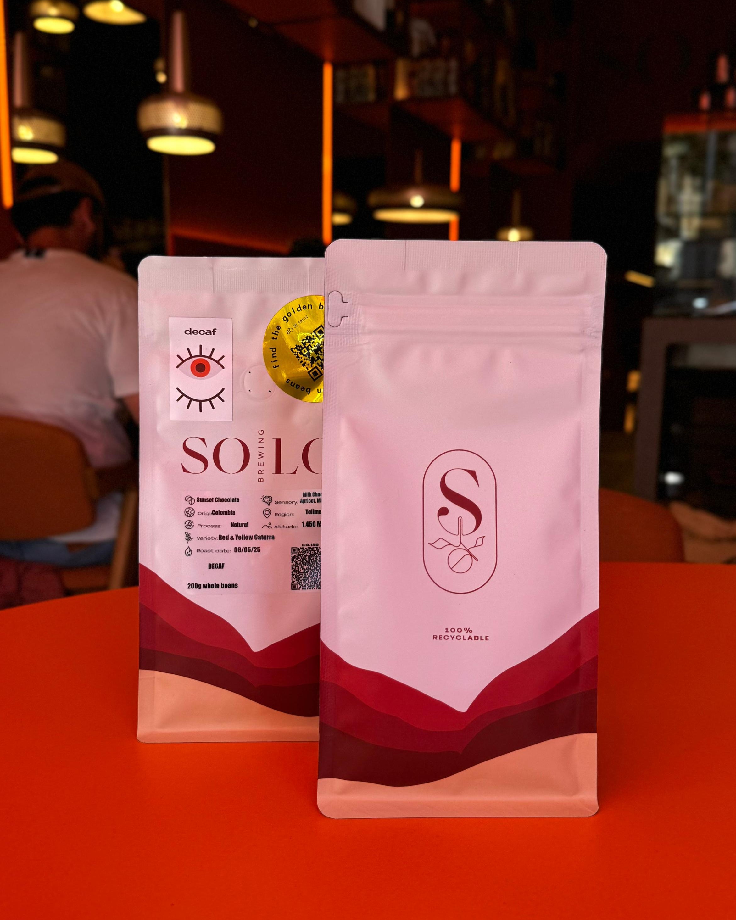 Sunset Chocolate DECAF - Red & Yellow Caturra, Colombia (Harvest 2026)