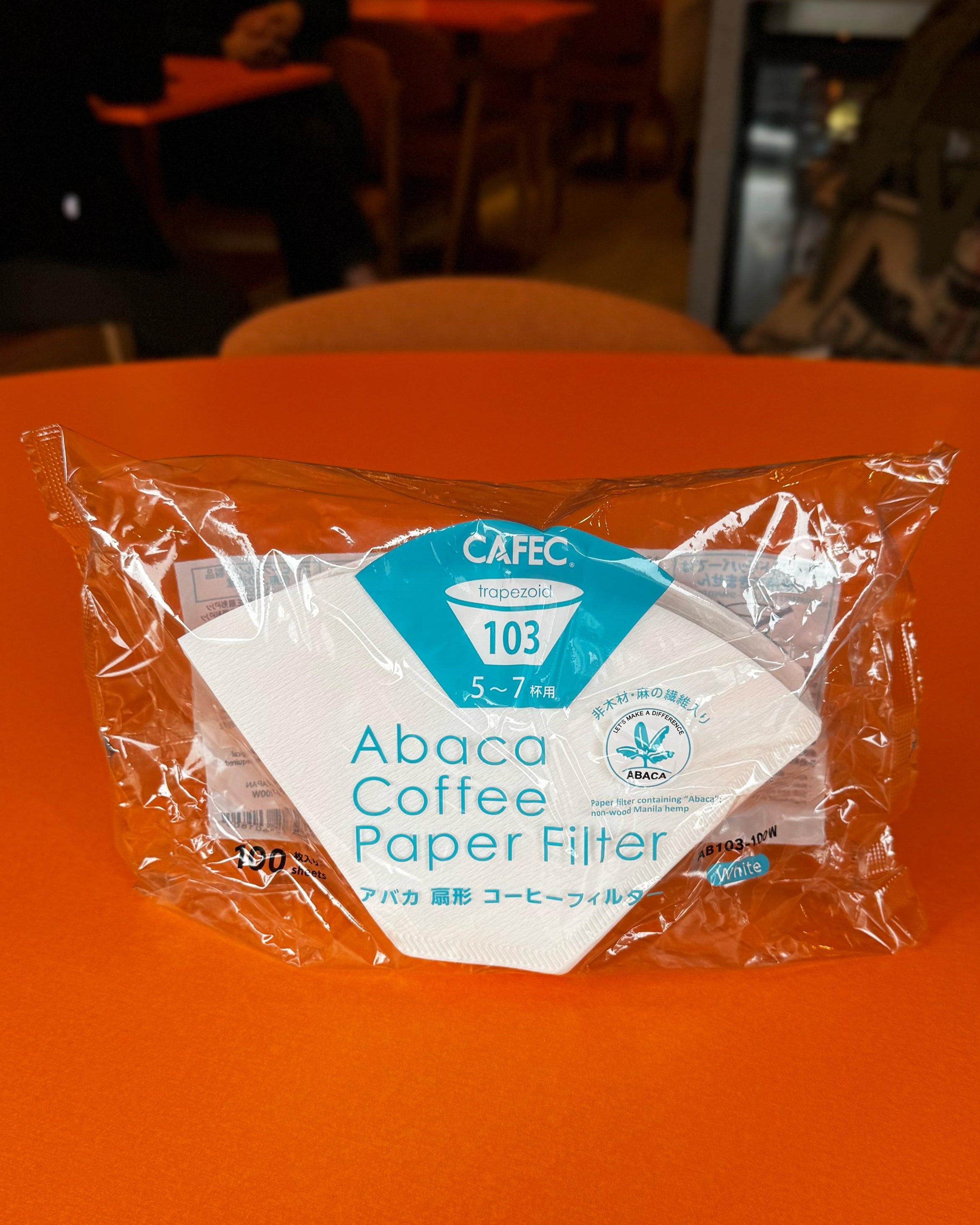 Filtro de papel trapezoidal Cafec Abaca 103