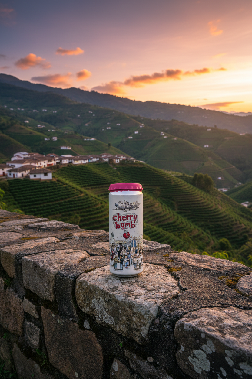 Cherry Bomb – Andean Sunset Background
