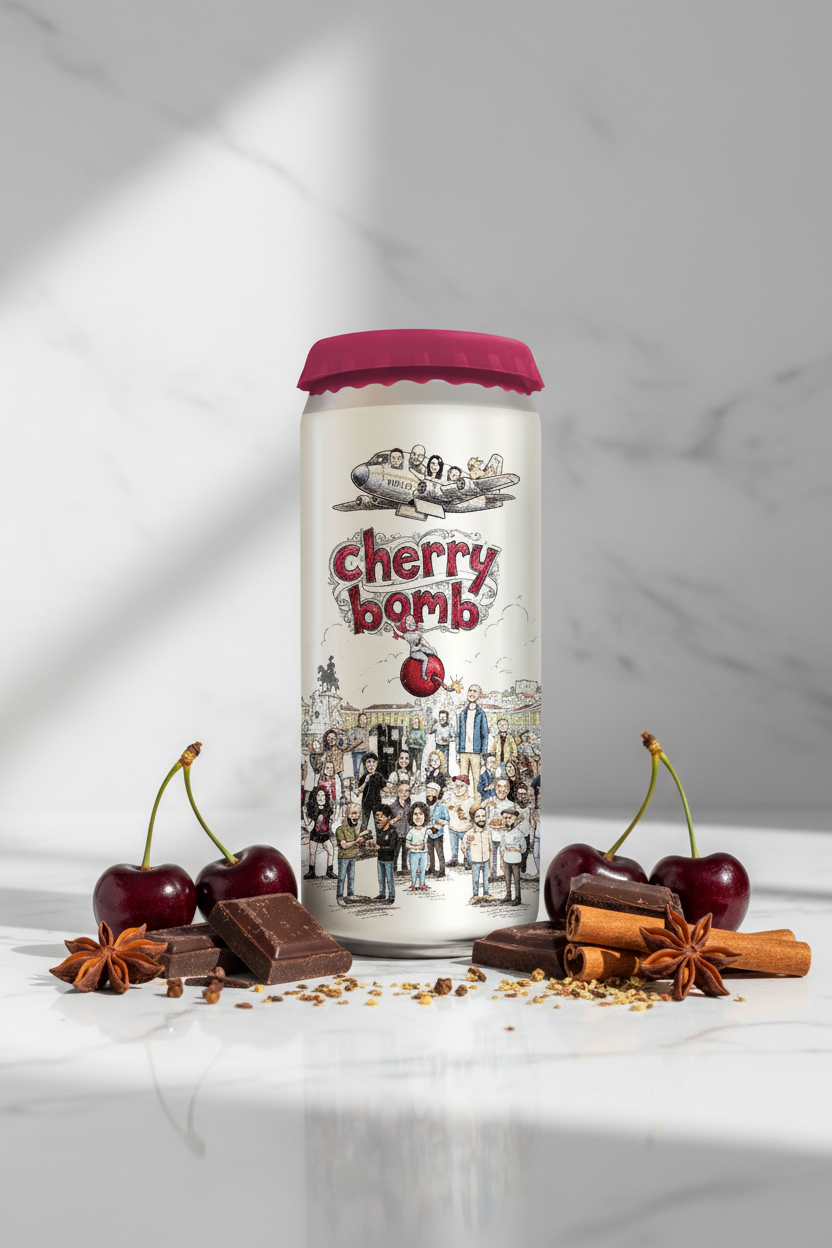 Cherry Bomb – Minimal Marble Background
